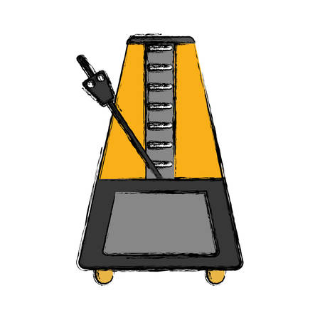 metronome icon over white backgroun dvector illustrationのイラスト素材