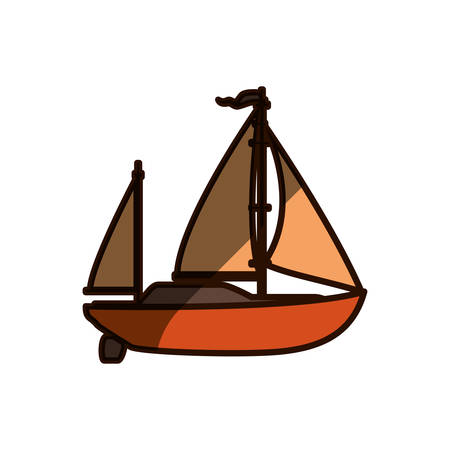 Sail boat isolated icon vector illustration graphic designのイラスト素材