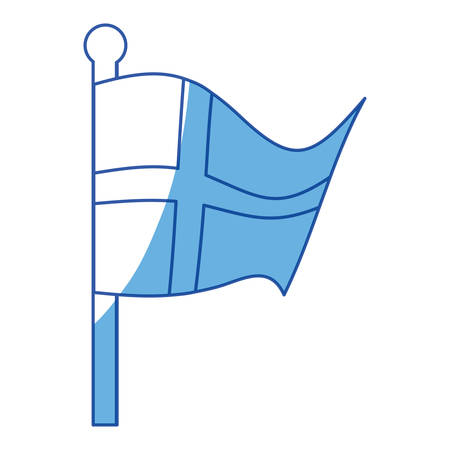 Finland flag emblem icon vector illustration graphic designのイラスト素材