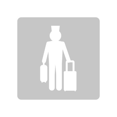 Pictogram man hotel icon vector ilustration graphicのイラスト素材
