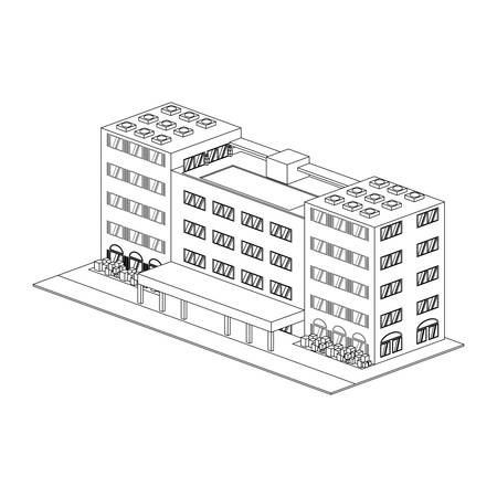 Building hotel tourism icon vector illustration graphic designのイラスト素材