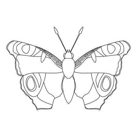 Beautiful Butterfly silhouette icon vector illustration graphic designのイラスト素材