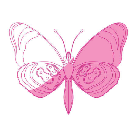 Beautiful Butterfly silhouette icon vector illustration graphic designのイラスト素材