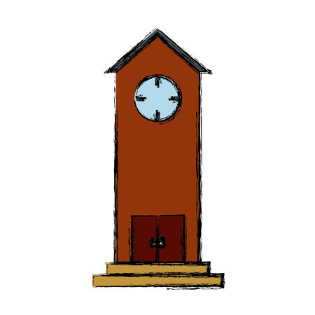 church tower icon over white background vector illustrationのイラスト素材