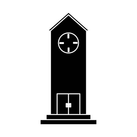 church tower icon over white background vector illustrationのイラスト素材