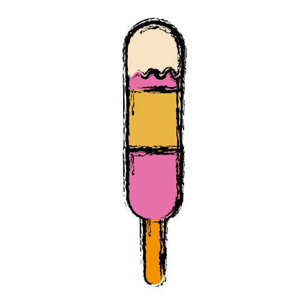 ice cream bar icon over white background colorful design vector illustrationのイラスト素材