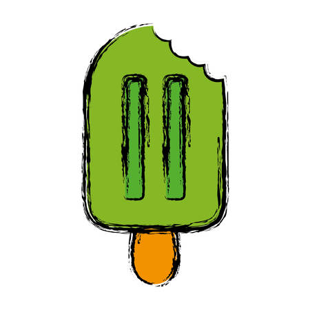 ice cream bar icon over white background colorful design vector illustrationのイラスト素材