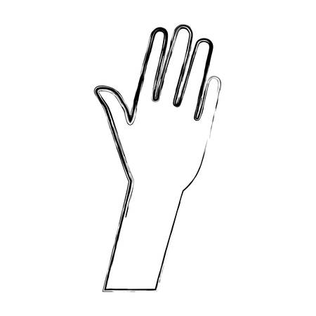 outstretched hand icon  over white background vector illustrationのイラスト素材