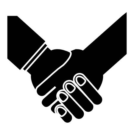 A handshake deal icon over white background vector illustrationのイラスト素材