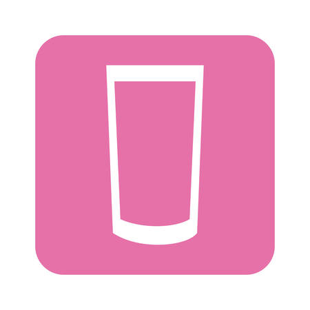 cocktail drink icon over pink square and white background vector illustrationのイラスト素材