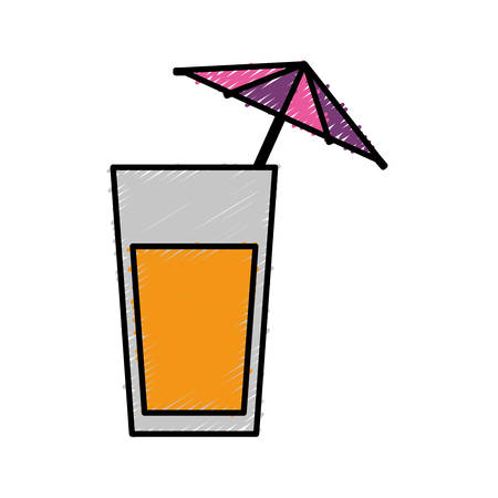 A Cocktail drink icon over white background colorful design vector illustration.のイラスト素材