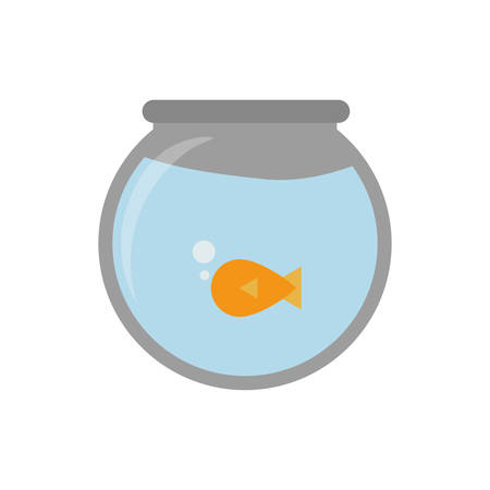 fishbowl icon over white background vector illustrationのイラスト素材