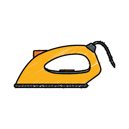 iron icon over white background colorful design vector illustrationのイラスト素材