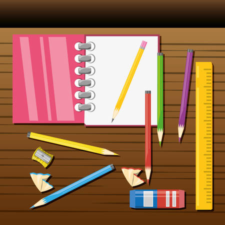 Accesories school tools to study education vector illustration.のイラスト素材