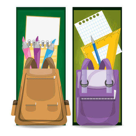 Accesories school tools to study education vector illustration.のイラスト素材
