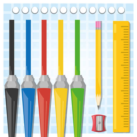 accesories school tools to study education vector illustrationのイラスト素材
