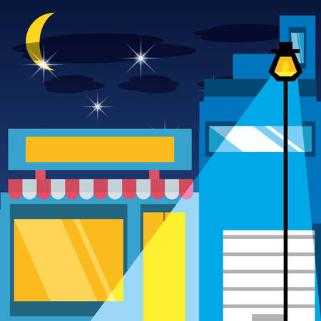 beautiful city with building towers vector illustrationのイラスト素材