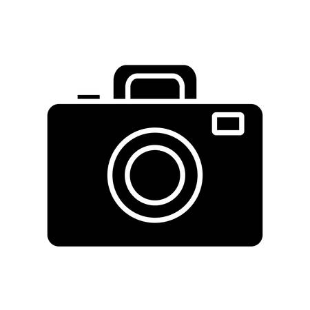 photographic camera icon over white background vector illustrationのイラスト素材