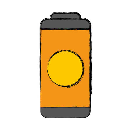 Battery icon over white background vector illustrationのイラスト素材