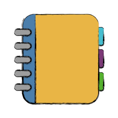 notebook icon over white background vector illustrationのイラスト素材