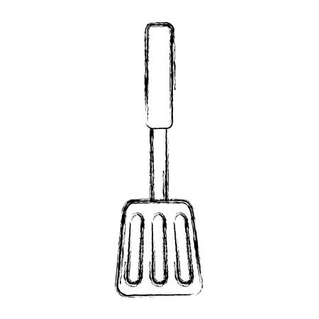 kitchen spatula icon over white background vector illustrationのイラスト素材