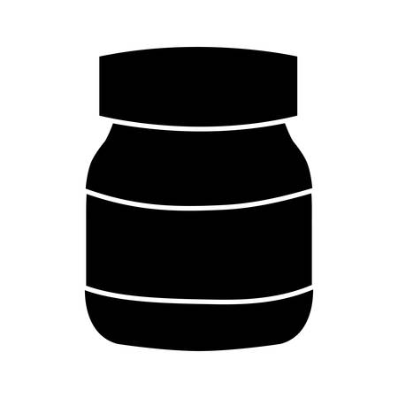 chocolate cream bottle icon over white background vector illustrationのイラスト素材