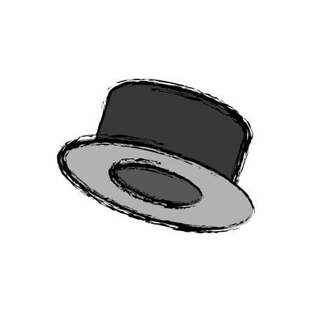 hat icon over white background vector illustrationのイラスト素材