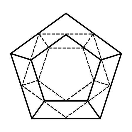 geometric figure icon over white background vector illustrationのイラスト素材