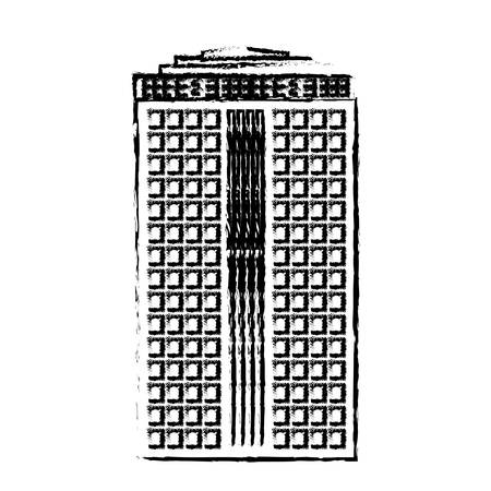 city building icon over white background vector illustrationのイラスト素材