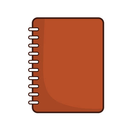 notebook icon over white background colorful design vector illustrationのイラスト素材