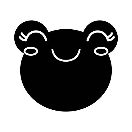 frog animal icon over white background vector illustrationのイラスト素材