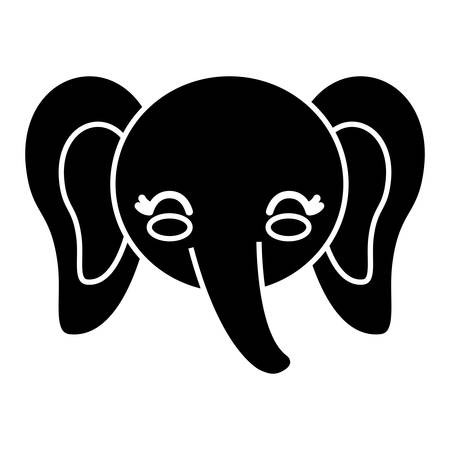 elephant animal icon over white background vector illustrationのイラスト素材