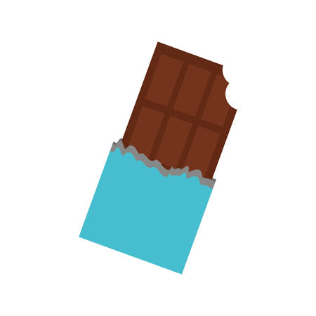 chocolate bar icon over white background vector illustrationのイラスト素材