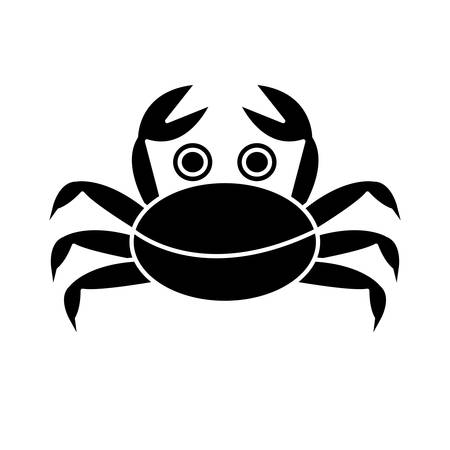crab icon over white background vector illustrationのイラスト素材