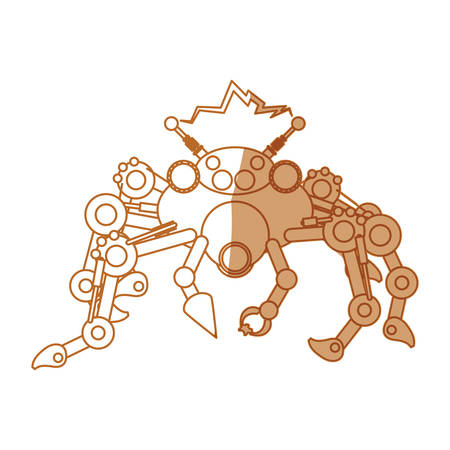 robot toy spider icon vector illustration graphic designのイラスト素材