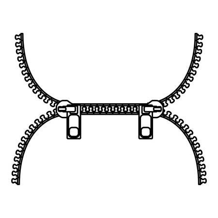 Zipper symbol icon vector illustration graphic designのイラスト素材
