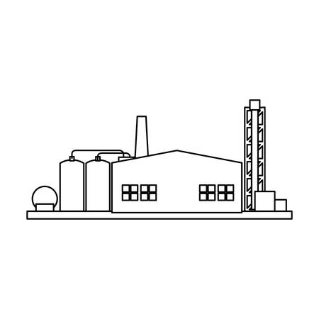 Refinery plant silhouette icon vector illustration graphic designのイラスト素材