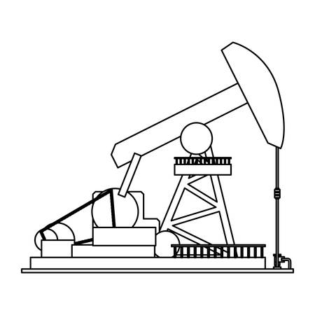 Oil pump silhouette icon vector illustration graphic designのイラスト素材