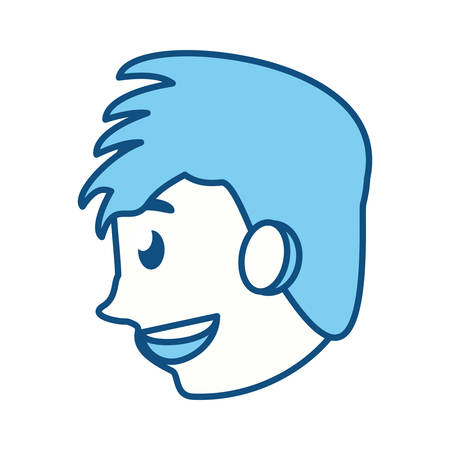 Boy face cartoon icon vector illustration graphic designのイラスト素材