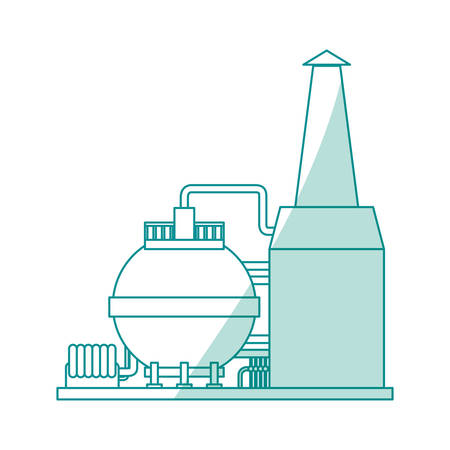 Refinery plant silhouette icon vector illustration graphic designのイラスト素材
