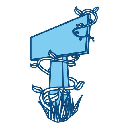 Empty signpost isolated icon vector illustration graphic designのイラスト素材