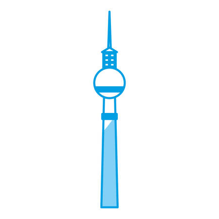 berlin tv tower icon over white background vector illustrationのイラスト素材