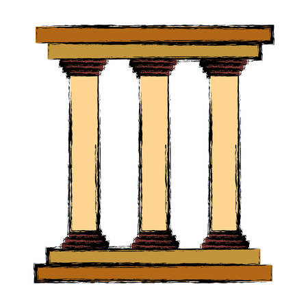 pillars icon over white background vector illustrationのイラスト素材