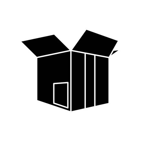 opened carton box icon over white background vector illustrationのイラスト素材