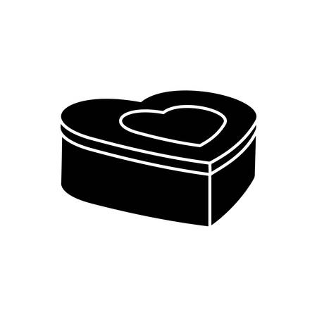 carton box in heart shape icon over white background vector illustrationのイラスト素材