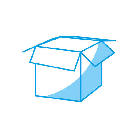 opened carton box icon over white background vector illustrationのイラスト素材