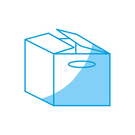 carton box icon over white background vector illustrationのイラスト素材