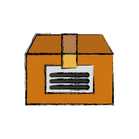 carton box icon over white background vector illustrationのイラスト素材