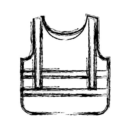 safety vest icon over white background industrial security concept vector illustrationのイラスト素材