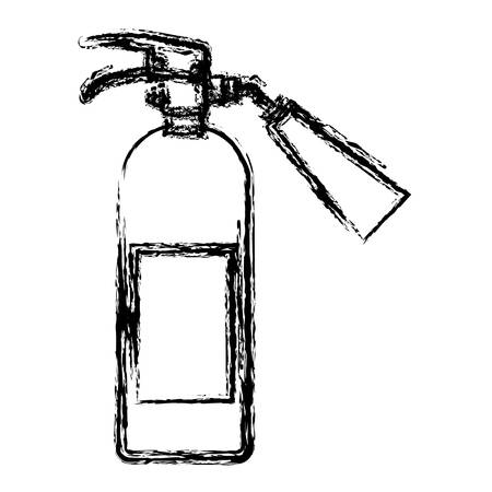 extinguisher icon over white background industrial security concept vector illustrationのイラスト素材